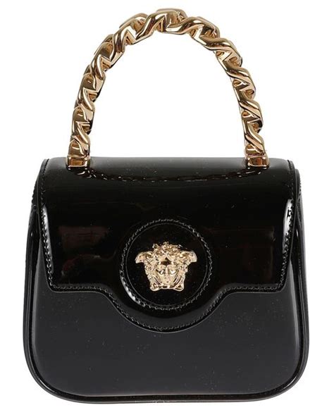 versace patent leather tote bag